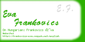 eva frankovics business card